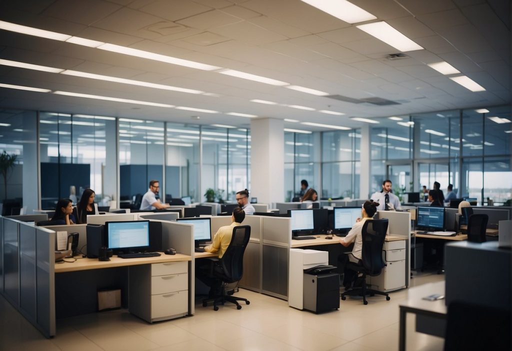 Feetify employees providing hassle-free customer service excellence at their office desks.