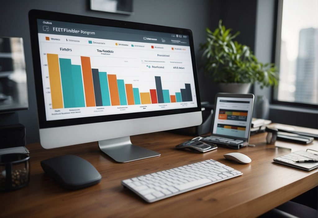 A computer on a desk with an Affiliate Program.
